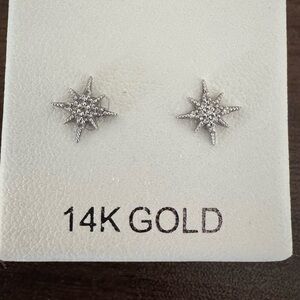 14K Gold Starburst Earrings